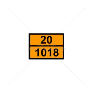 Табличка ДОПОГ - "Хлордифторметан (газ рефрижераторный R 22)" (UN1018)